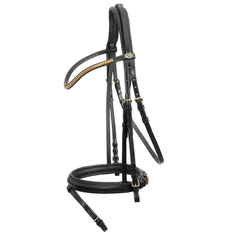 Schockemohle Colombo Bridle - Black/Gold